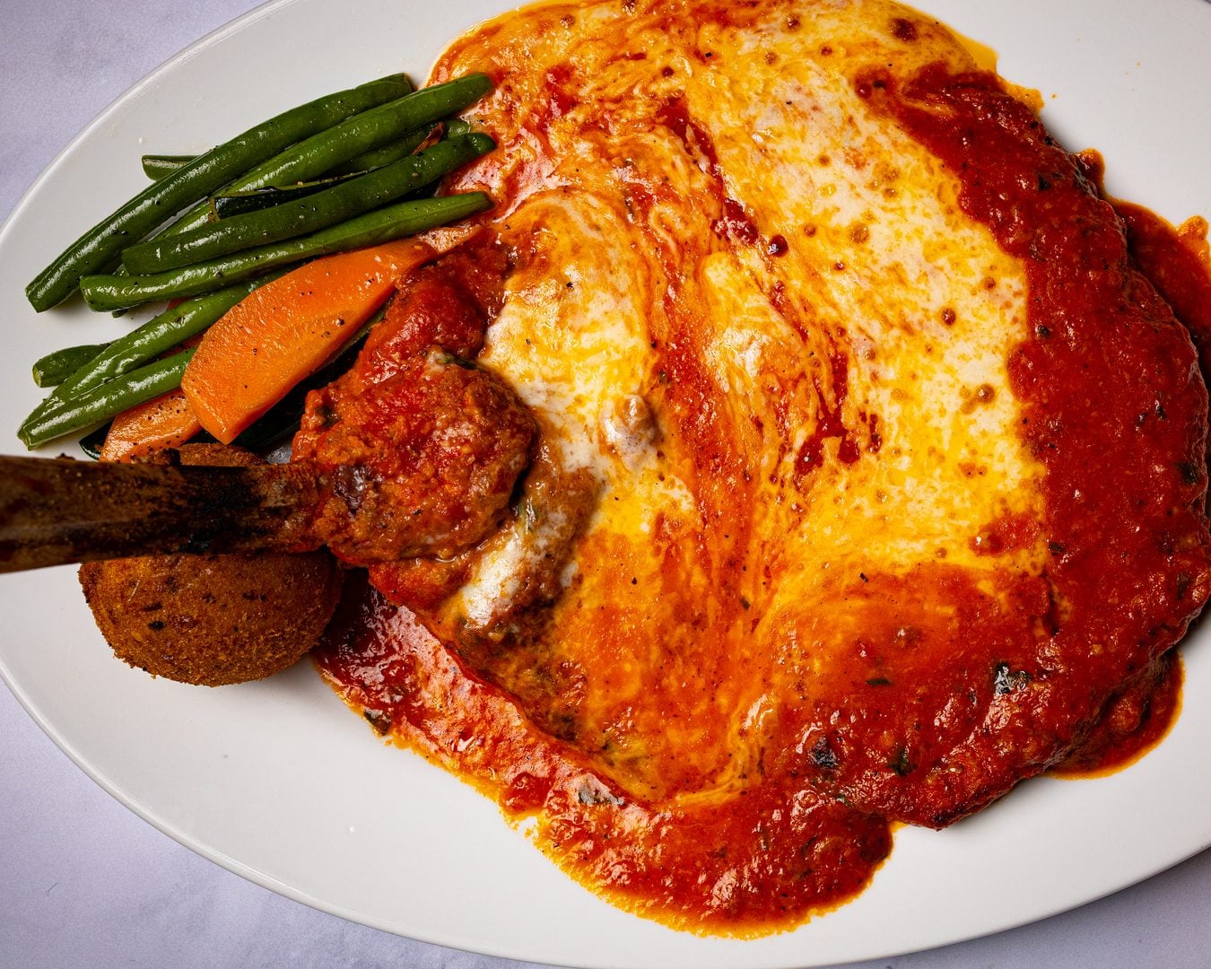 Veal Parmigiana at Da Nico Ristorante, Little Italy